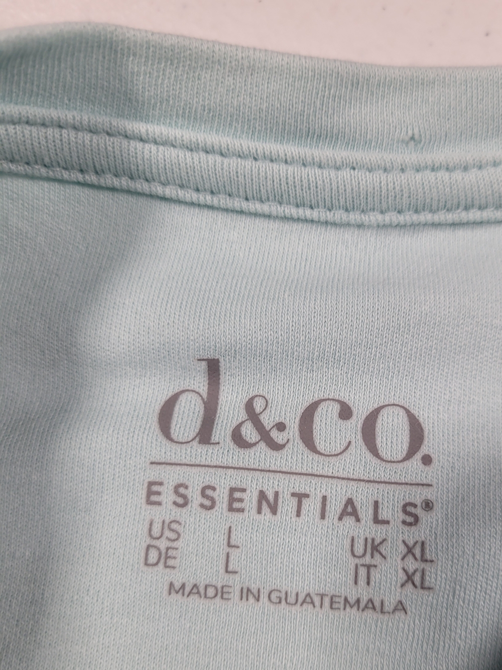 Women's Light Aqua Short Sleeve Crewneck Tee - Picture 2 of 3